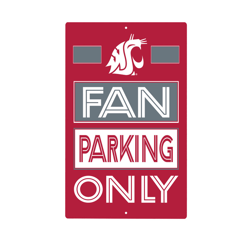 Washington State University Fan Parking USA Metal Wall Sign, 7.5" x 11.5"