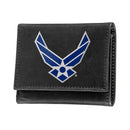 U.S. Air Force Black Tri-Fold Embroidered Wallet w/ RFID Blocking