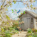 Cottage Garden Decorative Wind Chime, Metal, Dragonflies with Leaves