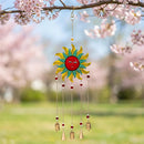 Decorative Wind Chime, Metal Smiling Sun