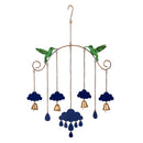 Cottage Garden Decorative Wind Chime, Metal, Rain Clouds and Hummingbirds