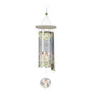 Cottage Garden Decorative Panel Windchime, Angel, Gray 27"H