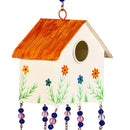 Cottage Garden Decorative Wind Chime, Metal, Birdhouse