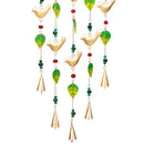 Cottage Garden Decorative Wind Chime, Metal, Birds with Leaves