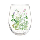 VivaStyle Veranda Garden Wine Glass Stemless, 17oz, Gift box