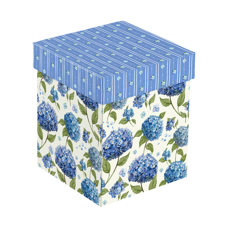 VivaStyle Wine Glass Stemless, Hydrangea, 17oz, Gift Box