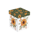 VivaStyle Sunflower Fields Wine Glass Stemless, 17oz, Gift box