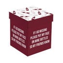 Wine Glass Stemless, If I Go Missing, 17oz, Gift Box