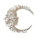 Handcrafted Metal Multi-Colored Willow Branch Moon Face Wall Art