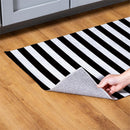 Black & White Vertical Stripes Washable Mat 24"x36"