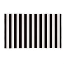 Black & White Vertical Stripes Washable Mat 24"x36"