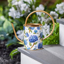 VivaStyle Watering Can, Printed Metal Watering Can, Hydrangea, 32oz