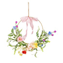 Cottage Garden Wreath, Half Wreath, 14"