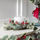 Sugar & Stripes Wreath, Candle Wreath, 12"