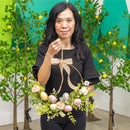 Hop Into Spring Wreath, Easter Egg Half Wreath, 16"