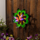 Cottage Garden Wall Spinner Solar Dragonfly with Twinkling Lights