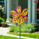 Cottage Garden Wind Spinner, Garden Petal Medallion, 74"H