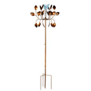 Cottage Garden Wind Spinner Copper Leaves and Butterfly, 48"H