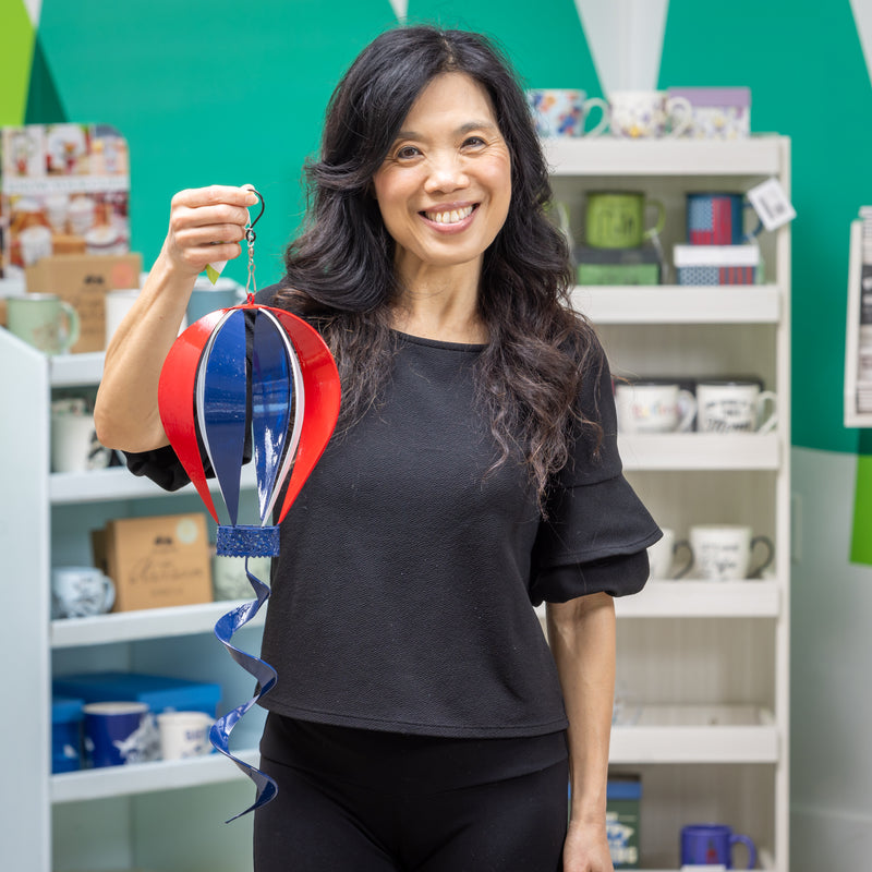 Patriotic Balloon Wind Twirler  24"H