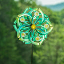 Cottage Garden Wind Spinner, Garden Bloom Spiral, 74"H