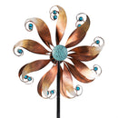 Hillside Pasture Wind Spinner, Copper Swirl Blossom, 74"H