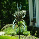 Cottage Garden Wind Spinner, Verdigris Symmetry Spin, 92"H