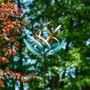 Cottage Garden Wind Spinner, Verdigris Metal Wind & Wave, 90"H