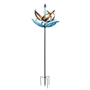 Cottage Garden Wind Spinner, Verdigris Metal Wind & Wave, 90"H