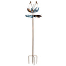 Cottage Garden Wind Spinner, Verdigris Birds in Bloom, 85"H