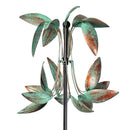 Cottage Garden Wind Spinner, Metal Verdigris Leaves, 75"H