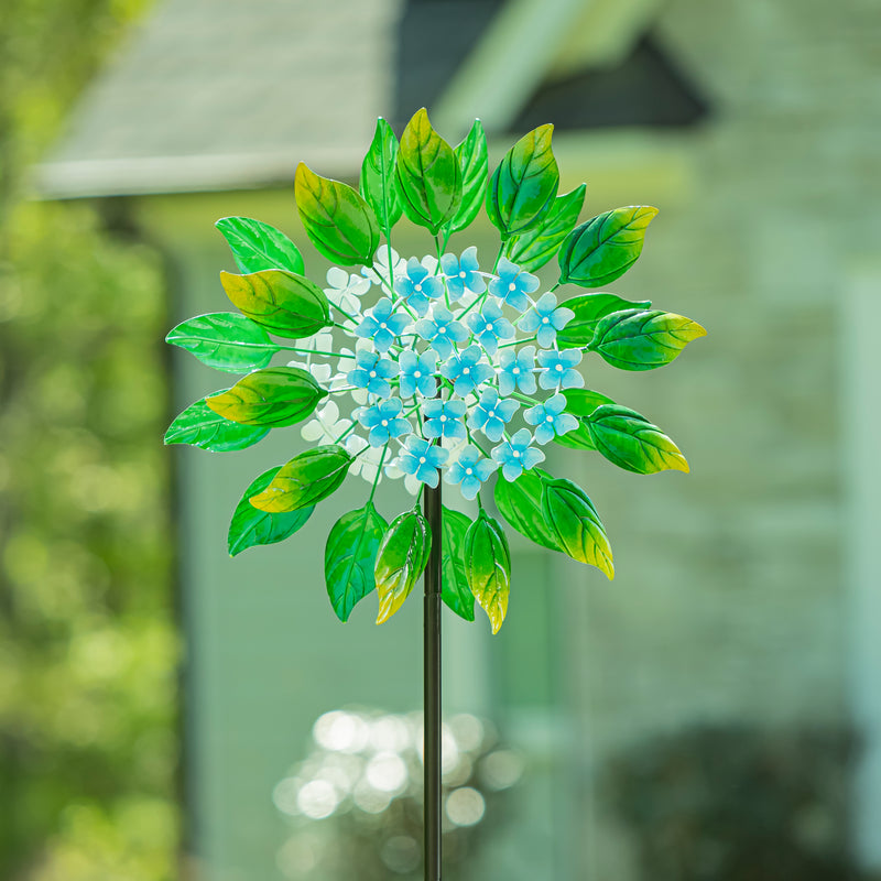 Metal Hydrangea Spinner 74"H