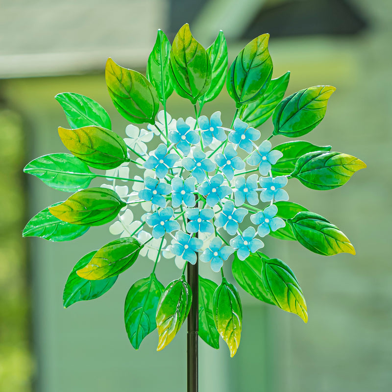 Metal Hydrangea Spinner 74"H