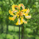 Hillside Pasture Wind Spinner, Metal Radiant Sunflower, 73"H