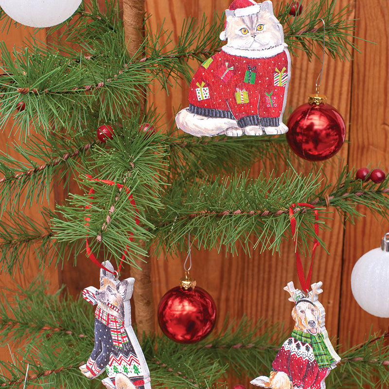 Santa Cat Ornament