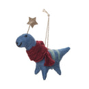 Blue Dinosaur With Scarf Orn