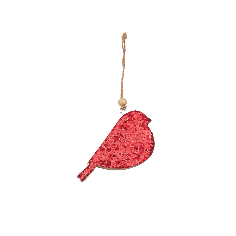 Red Sequin Red Bird ornament