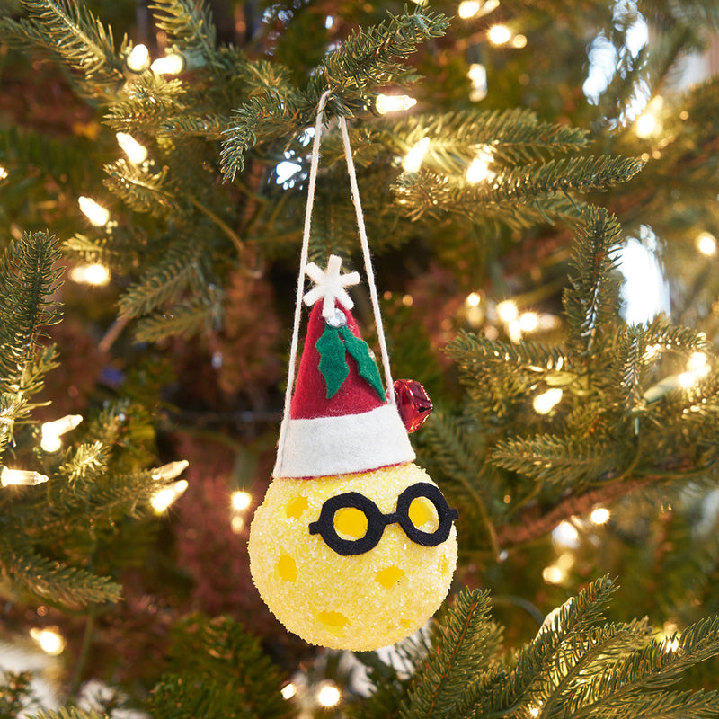 Pickle Ball Santa Ornament