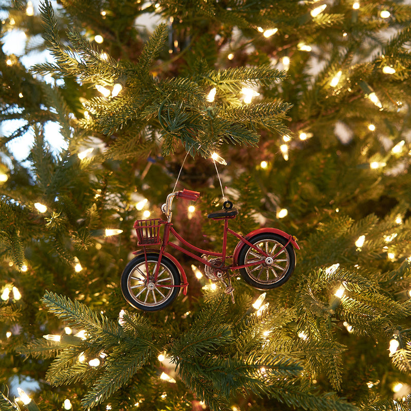 Red Beach Bike Ornament