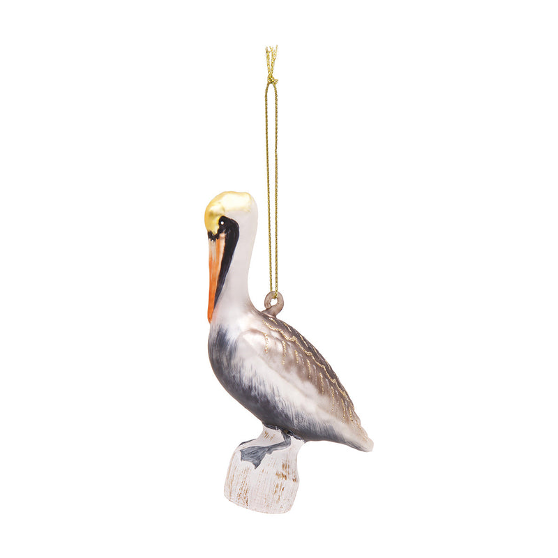 Blown Glass Pelican Ornament