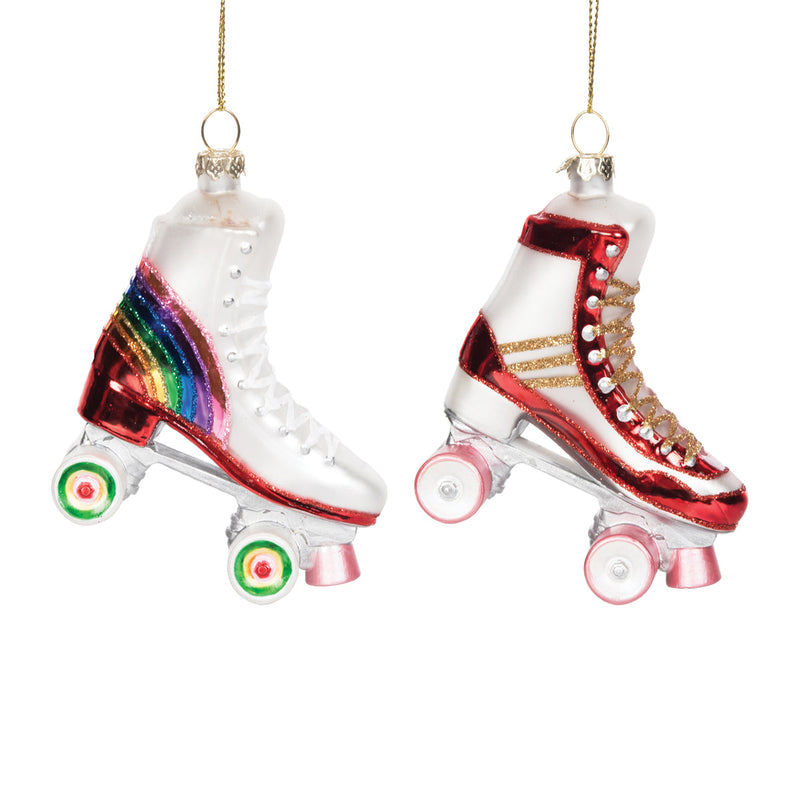Blown Glass Vintage RollerSkates Orn,A/2
