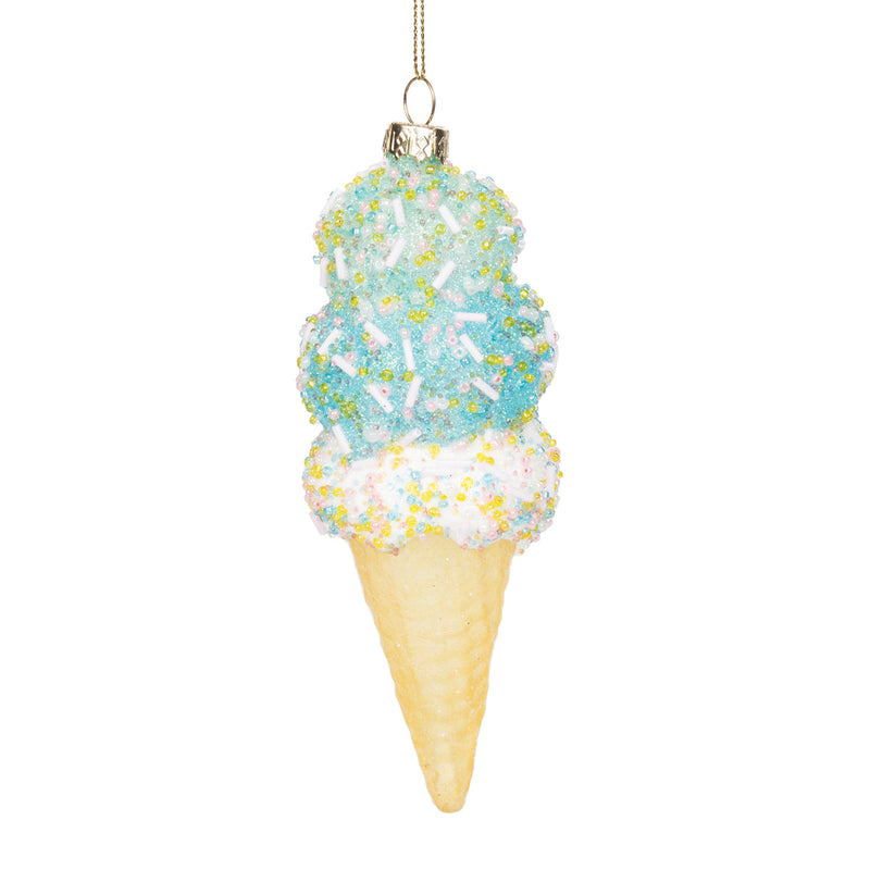 Blown Glass Ice Cream Orn
