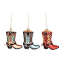 Blown Glass Cowboy Boots Orn, A/3