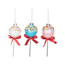 Blown Glass Cake Pop Orn, A/3