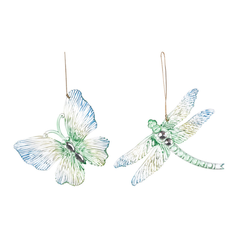 #Acrylic Butterfly/Dragonfly Orn, A/2