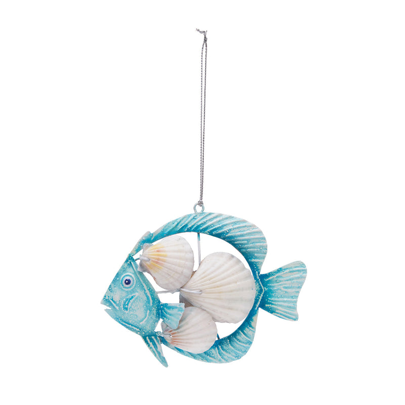 BLUE FISH/SHELL ORNAMENT