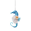 BLUE SEAHORSE/SHELL ORNAMENT