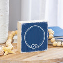 Monogram Blank Nautical Blue Sign Wood Block 6"x6"