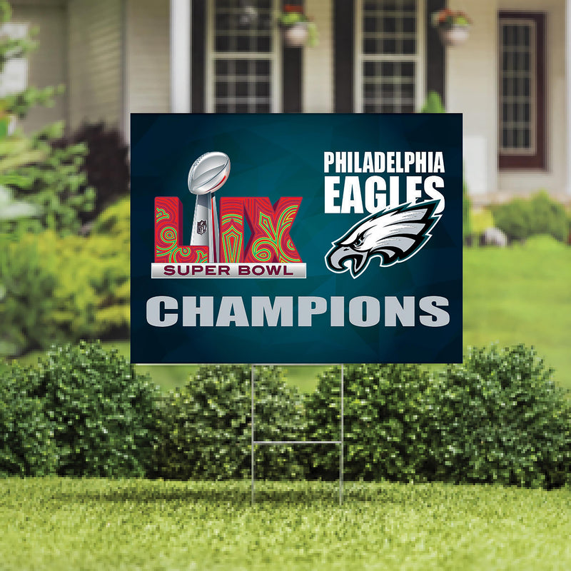 Philadelphia Eagles Super Bowl 59 Champions Cororplast Yard Sign