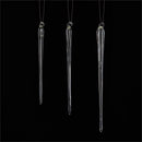 Napa Home Garden, SPIKE GLASS ICICLE ORN ,SET OF 3,z1895cl