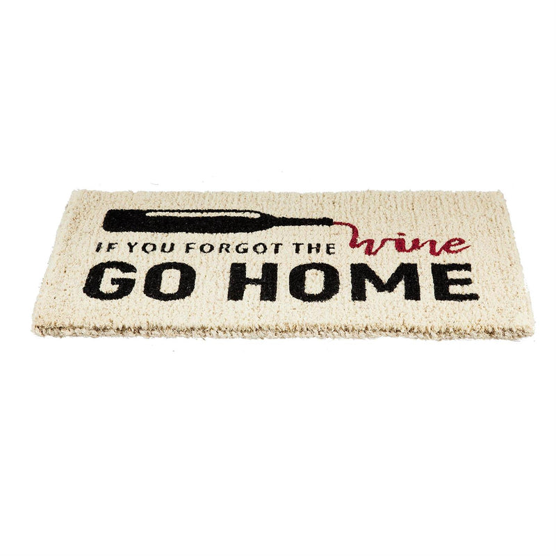 If You Forget the Wine Woven Back Coir Mat
